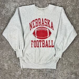 Vintage Champion Reverse Weave 80s 90s Nebraska Corhuskers Football Crewneck XXL